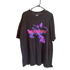 Authentic Hendrix Xl Black Crew Neck Distressed Tee